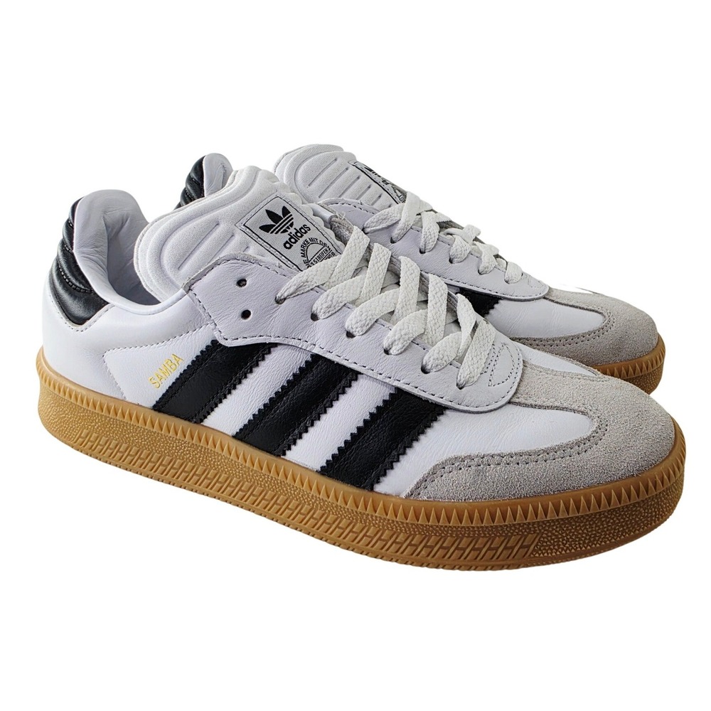 Adidas Samba RM White Black‎ Gum Leather Sneakers IE1377 Mens 7.5